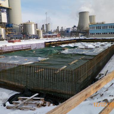 Fundament misy chłodni wentylatorowej